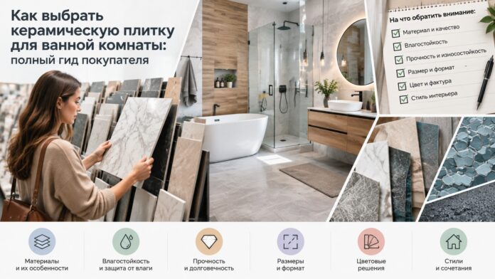 Как выбрать керамическую плитку для ванной комнаты: полный гид покупателя