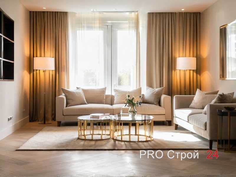 Сочетание цвета двери с полом и стенами без визуального перегруза