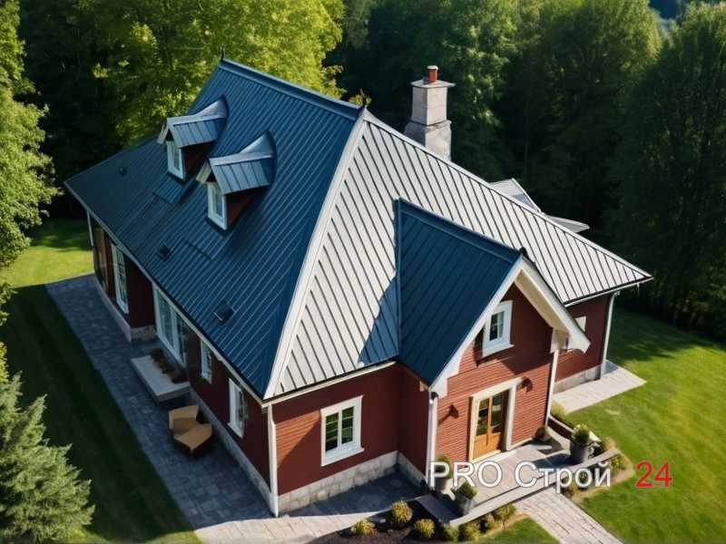 Сочетание кровли с фасадом и окружающим ландшафтом